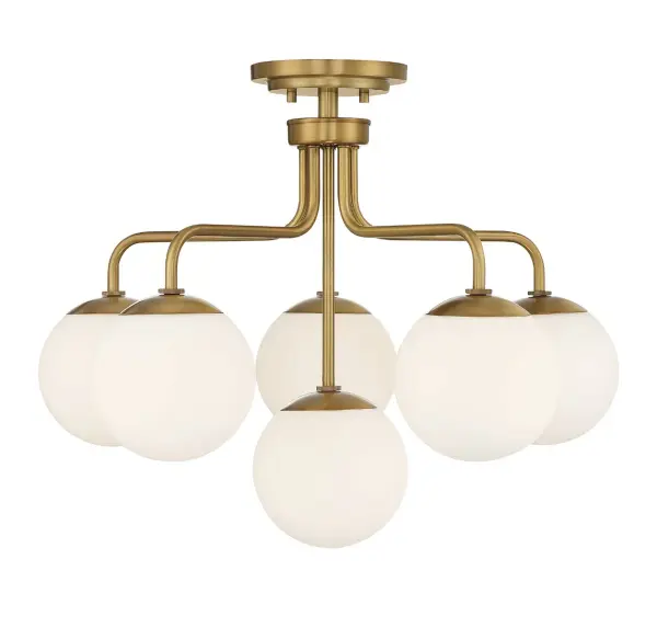 Marco 6-Light Ceiling Light in Warm Brass - Image 1