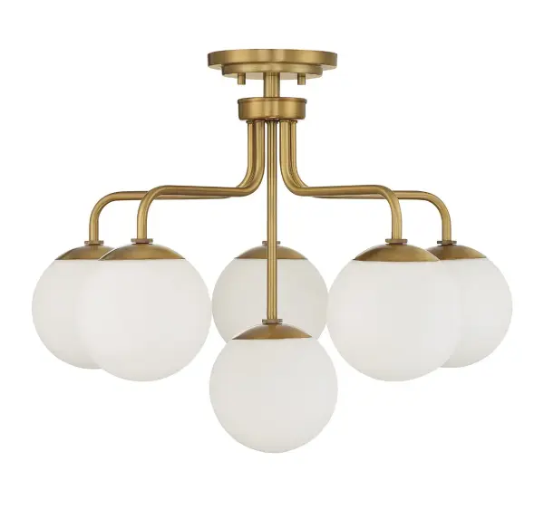Marco 6-Light Ceiling Light in Warm Brass - Image 2