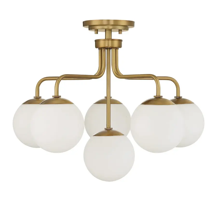 Marco 6-Light Ceiling Light in Warm Brass - Image 2