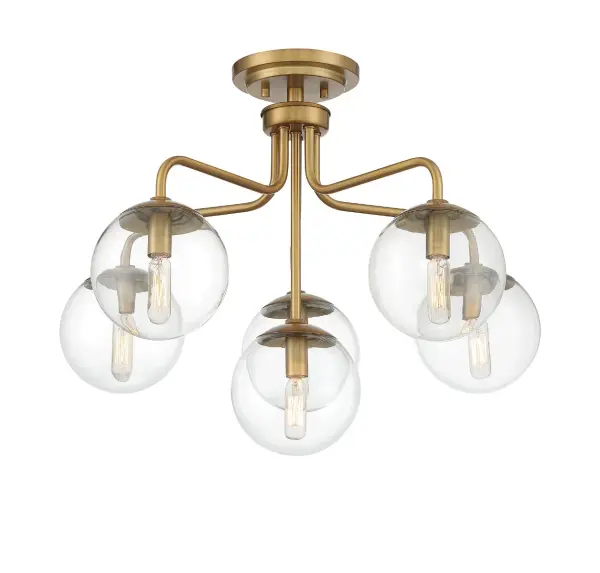 Marco 6-Light Ceiling Light in Warm Brass - Image 3