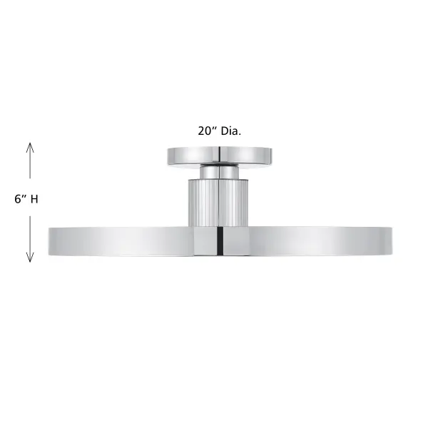 Thayer LED Semi-Flush Mount in Chrome - Image 6
