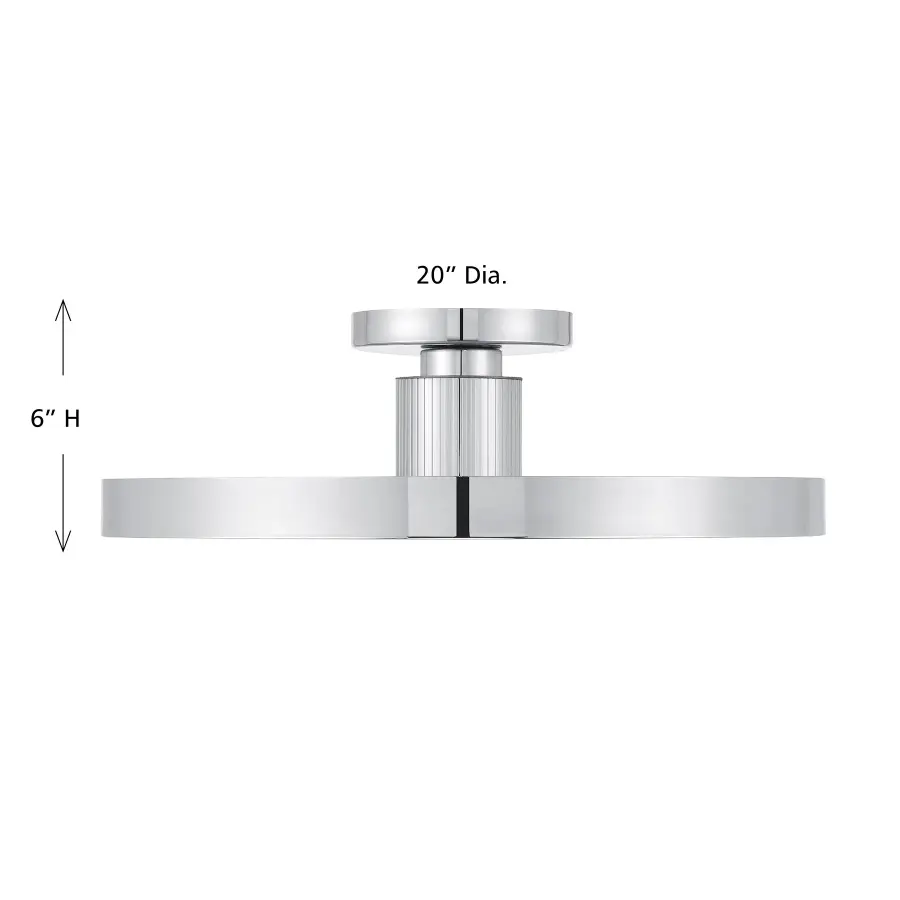 Thayer LED Semi-Flush Mount in Chrome - Image 6