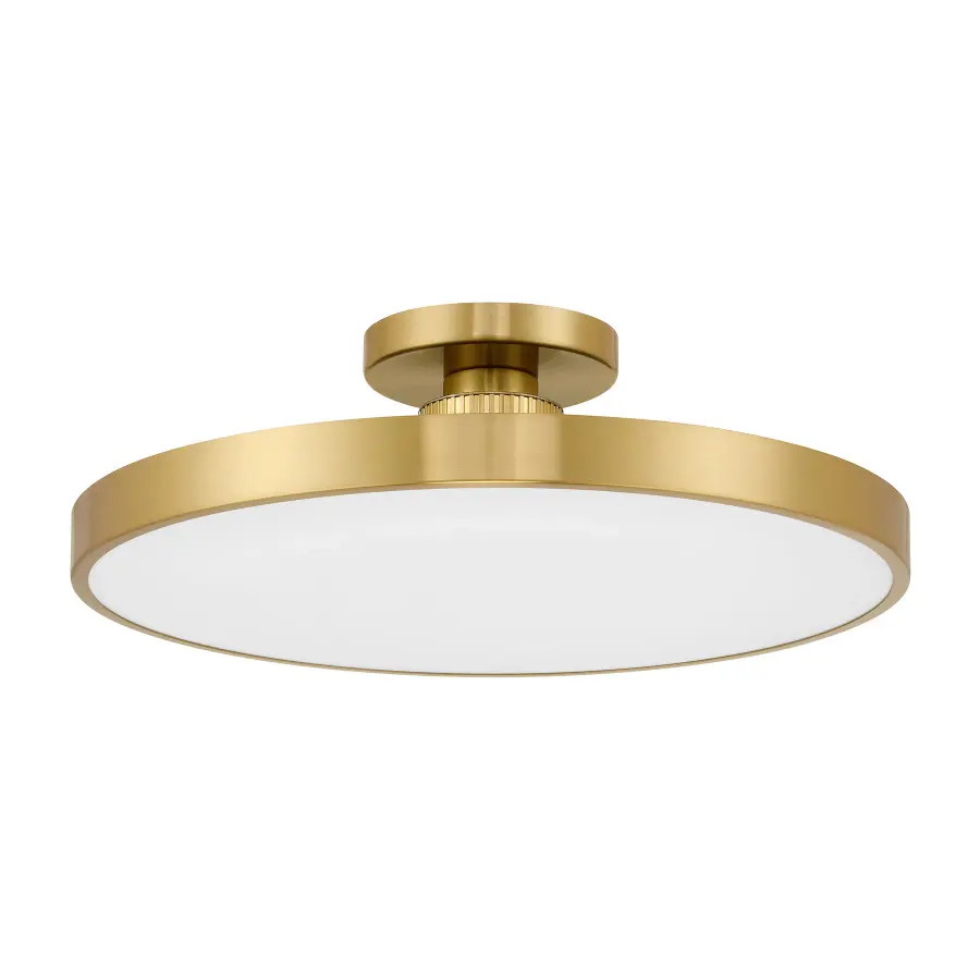 Thayer LED Semi-Flush Mount in Warm Brass - Image 2