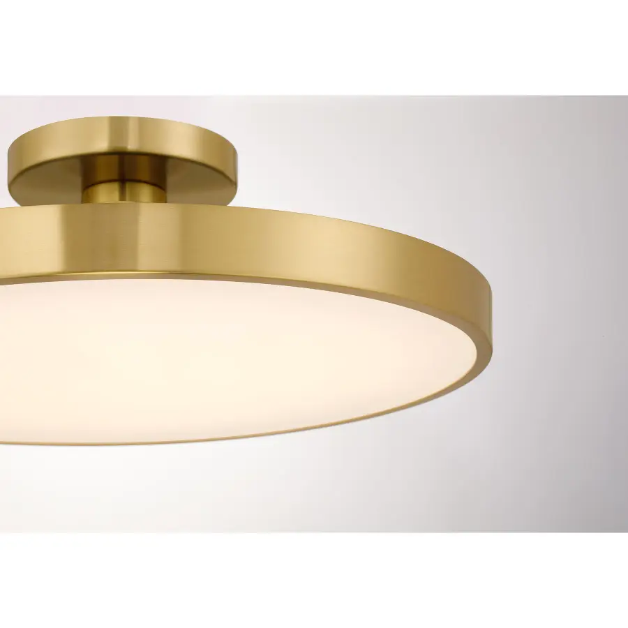 Thayer LED Semi-Flush Mount in Warm Brass - Image 5