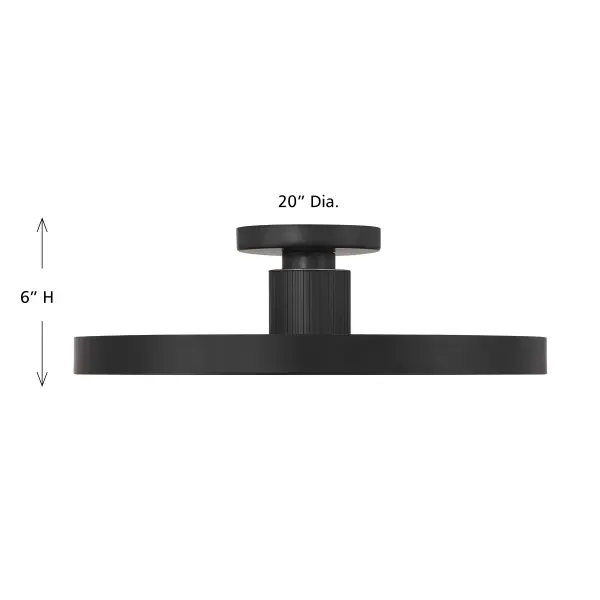 Thayer 1-Light LED Ceiling Light in Matte Black - Image 6