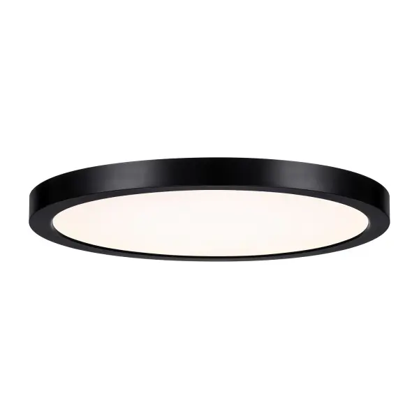 A practical 12-inch flush mount with integrated LED delivering bright, energy-efficient light. The slim 0.9-inch profile and wet-rated construction make it ideal for bathrooms, closets, and hallways where ceiling clearance is limited.