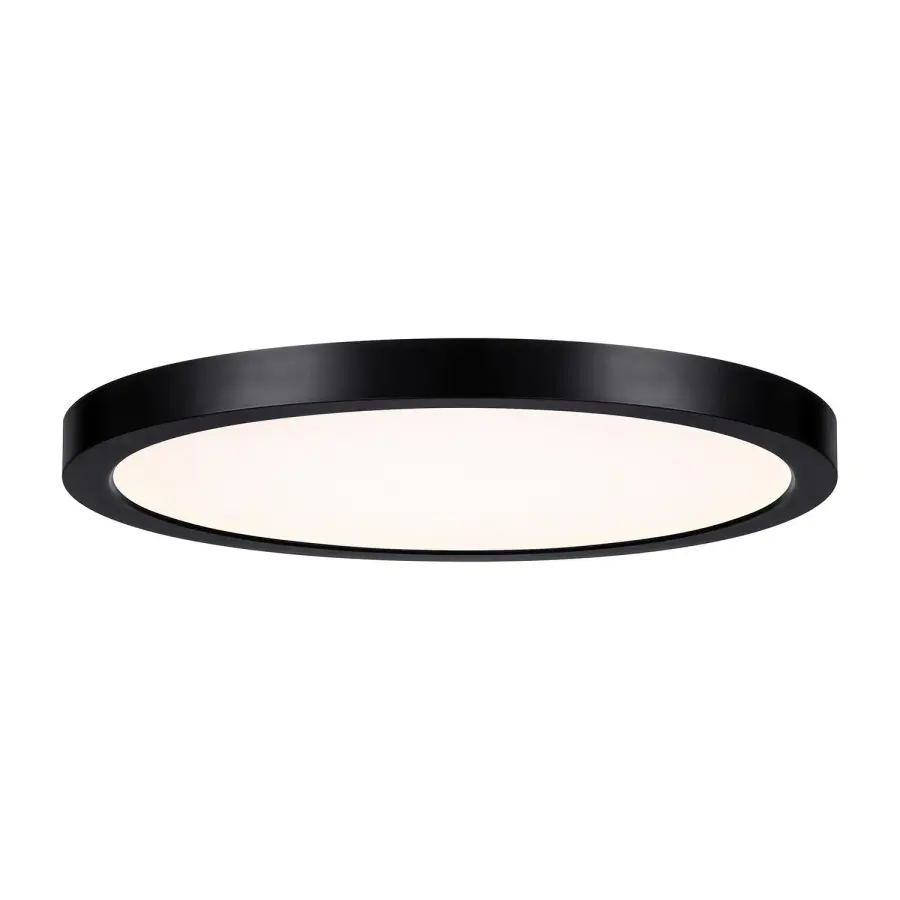 12" LED Flush Mount in Matte Black - Image 1