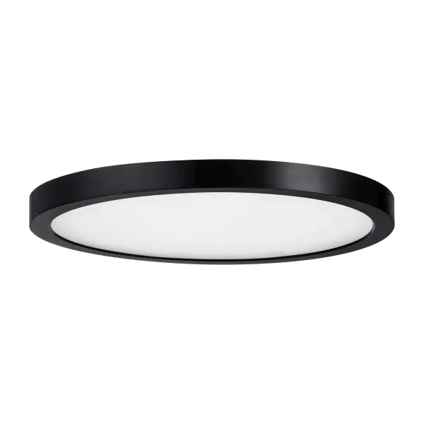 A practical 12-inch flush mount with integrated LED delivering bright, energy-efficient light. The slim 0.9-inch profile and wet-rated construction make it ideal for bathrooms, closets, and hallways where ceiling clearance is limited. - alternate view