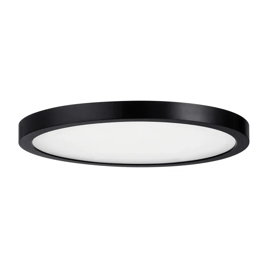 12" LED Flush Mount in Matte Black - Image 2