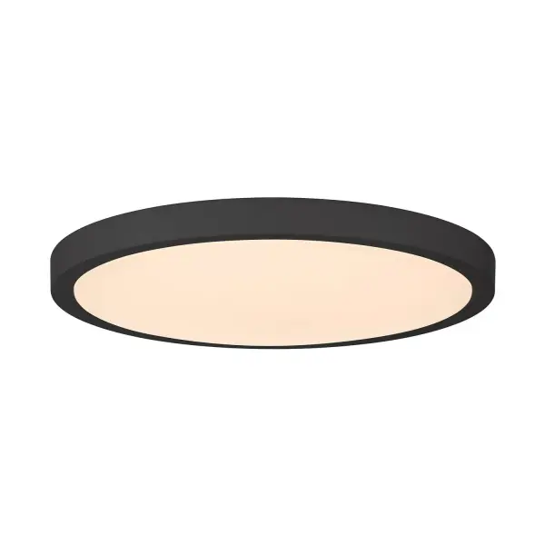 A modern 15-inch flush mount delivering bright, warm LED light with exceptional color rendering. The wet-rated design and ultra-slim 2.1-inch profile make it ideal for bathrooms, closets, and covered outdoor areas.