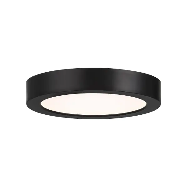This ultra-slim 5.3-inch flush mount delivers efficient LED lighting in a minimalist black profile. Wet-rated and Title 24 compliant, it's ideal for tight spaces like closets, bathrooms, and hallways where ceiling clearance is limited.