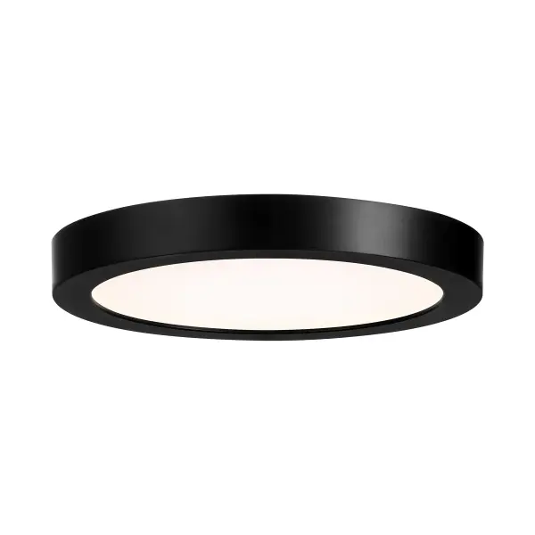 This ultra-slim 7-inch flush mount delivers impressive 1200 lumens from an integrated LED in a sleek black finish. Wet-rated for versatility, it's ideal for bathrooms, closets, and hallways where space is limited but bright, energy-efficient light is essential.
