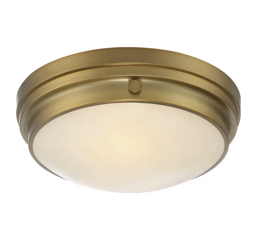 Lucerne Two Light Flush Mount in Warm Brass - Image 5