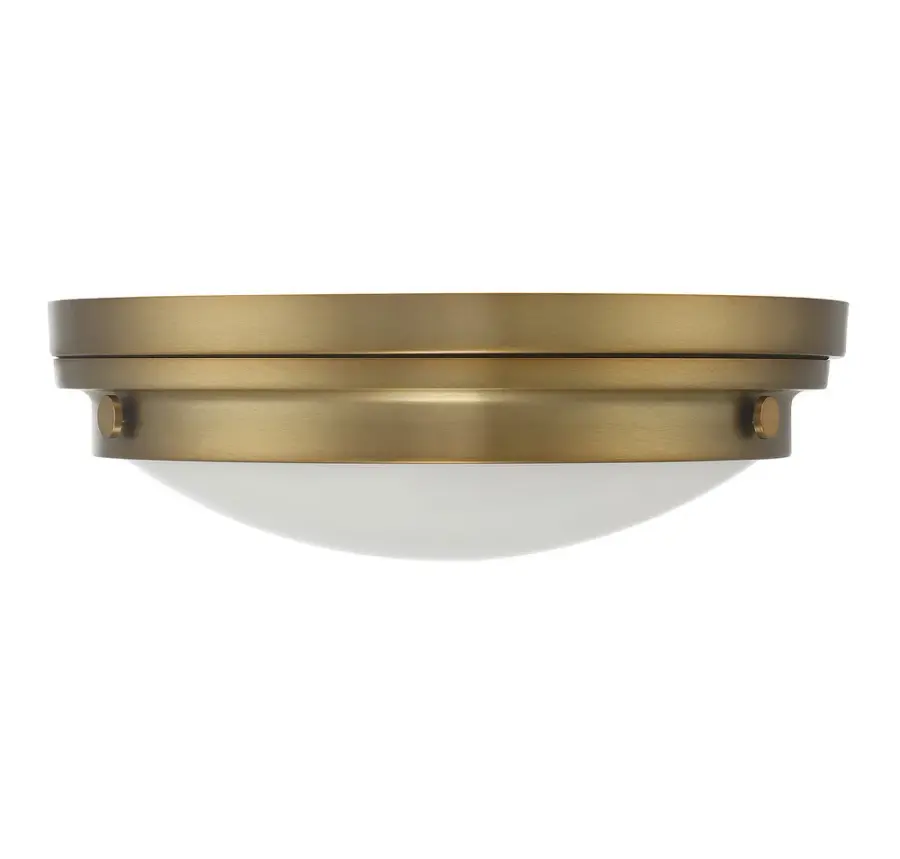 Lucerne Three Light Flush Mount in Warm Brass - Image 2