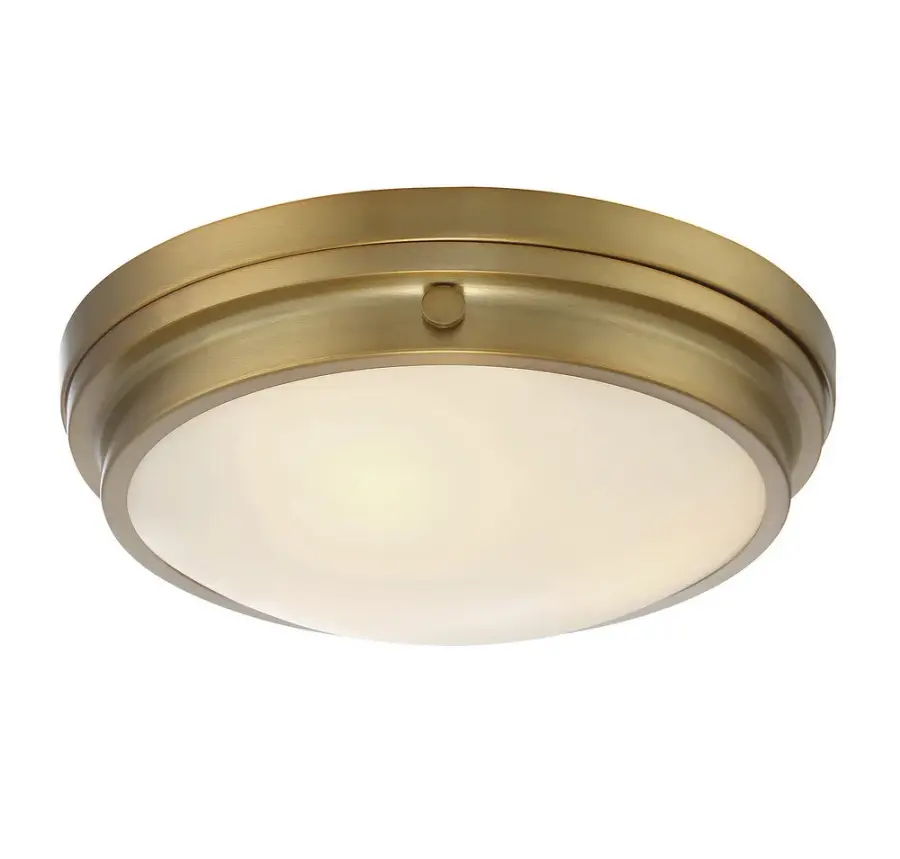 Lucerne Three Light Flush Mount in Warm Brass - Image 5