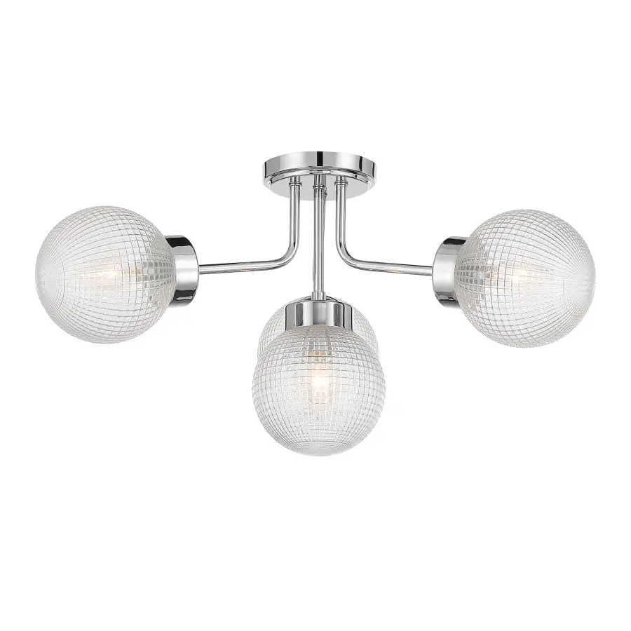 Coral 4-Light Semi-Flush in Chrome - Image 3