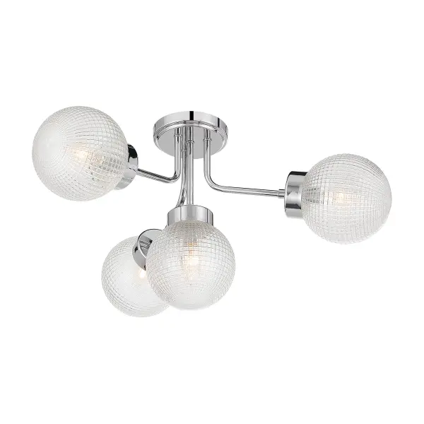 Coral 4-Light Semi-Flush in Chrome - Image 5