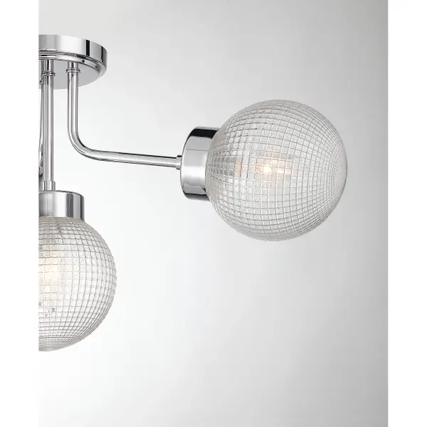 Coral 4-Light Semi-Flush in Chrome - Image 6