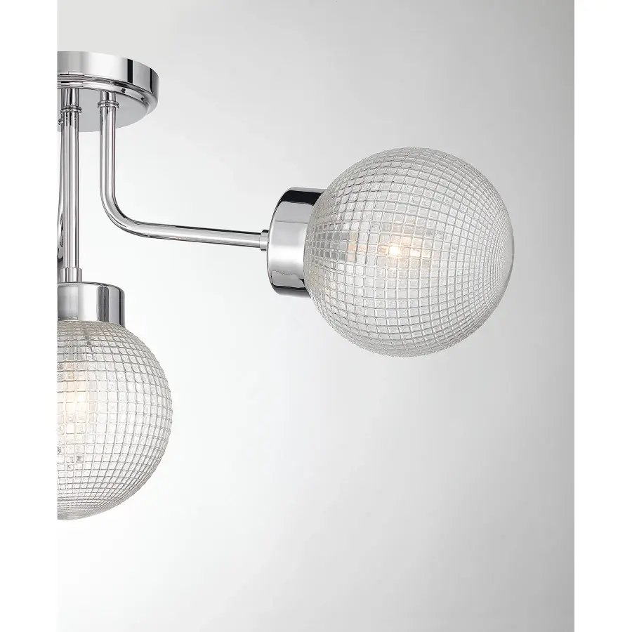 Coral 4-Light Semi-Flush in Chrome - Image 6