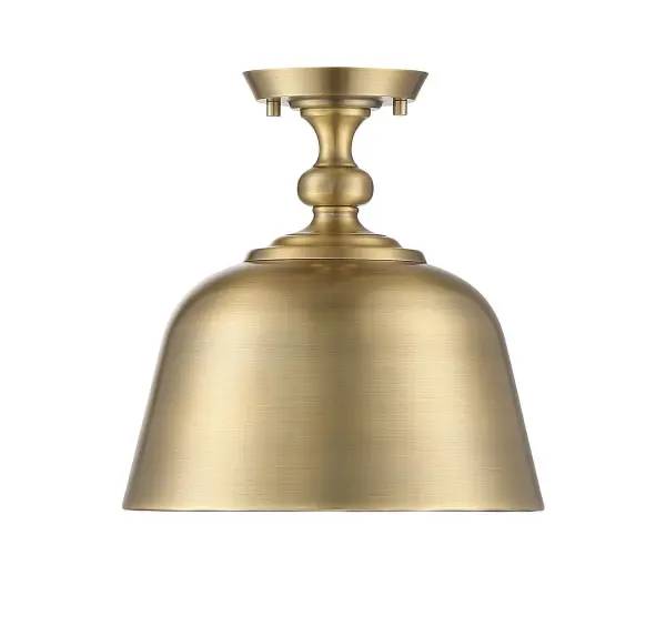 Berg 1-Light Ceiling Light in Warm Brass - Image 5