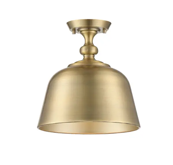 Berg 1-Light Ceiling Light in Warm Brass - Image 7