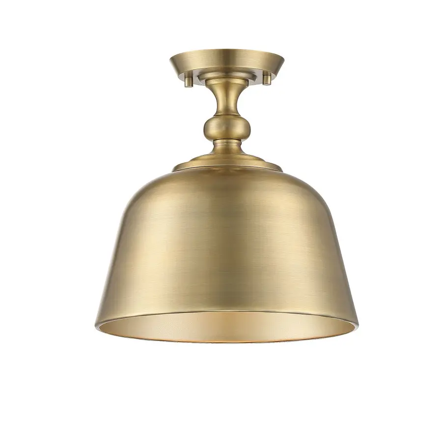 Berg 1-Light Ceiling Light in Warm Brass - Image 7