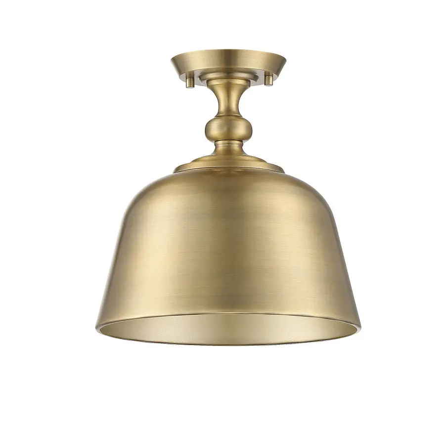 Berg 1-Light Ceiling Light in Warm Brass - Image 9