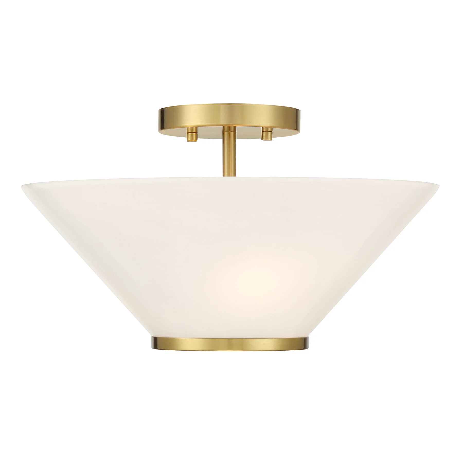 Blair Three Light Convertible Semi-Flush/Pendant in Warm Brass