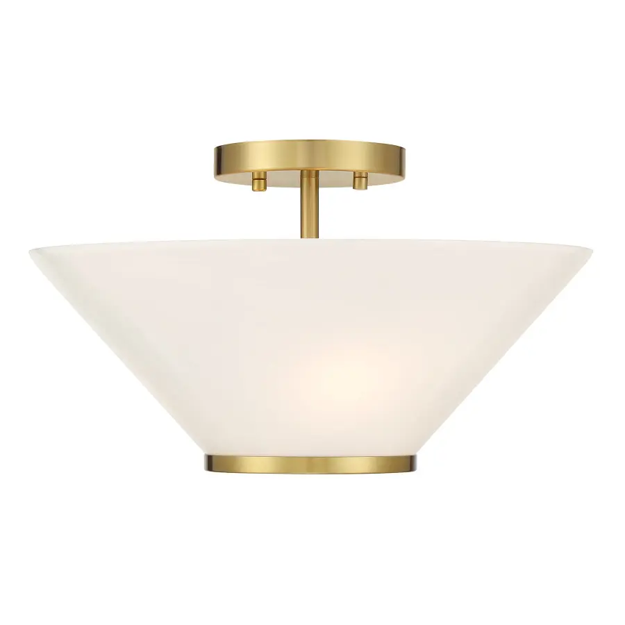 Blair Three Light Convertible Semi-Flush/Pendant in Warm Brass - Image 1