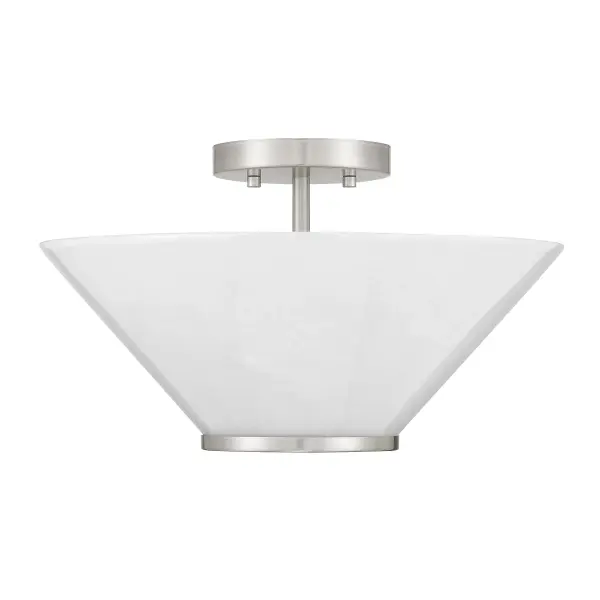 Blair 3-Light Convertible Semi-Flush or Pendant in Satin Nickel - Image 2