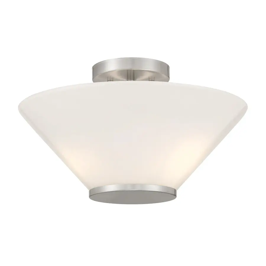 Blair 3-Light Convertible Semi-Flush or Pendant in Satin Nickel - Image 3