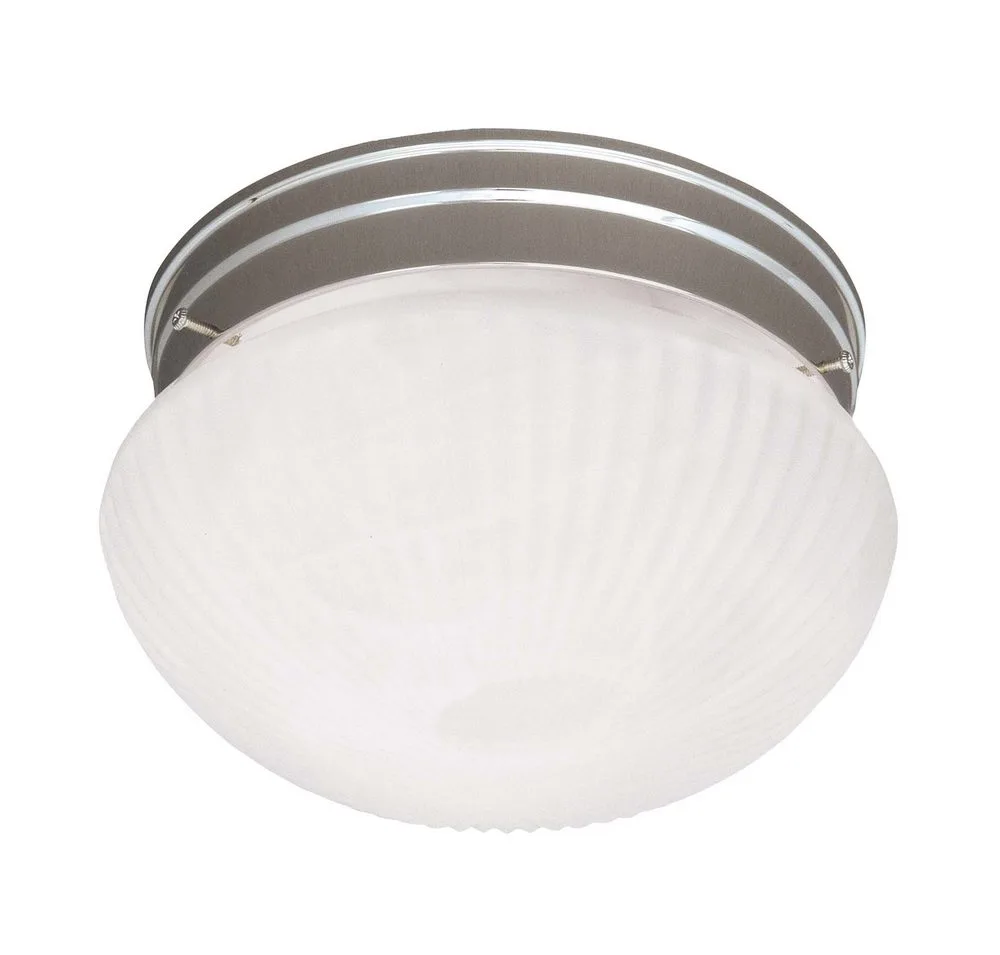 Flush Mount Two Light in Satin Nickel