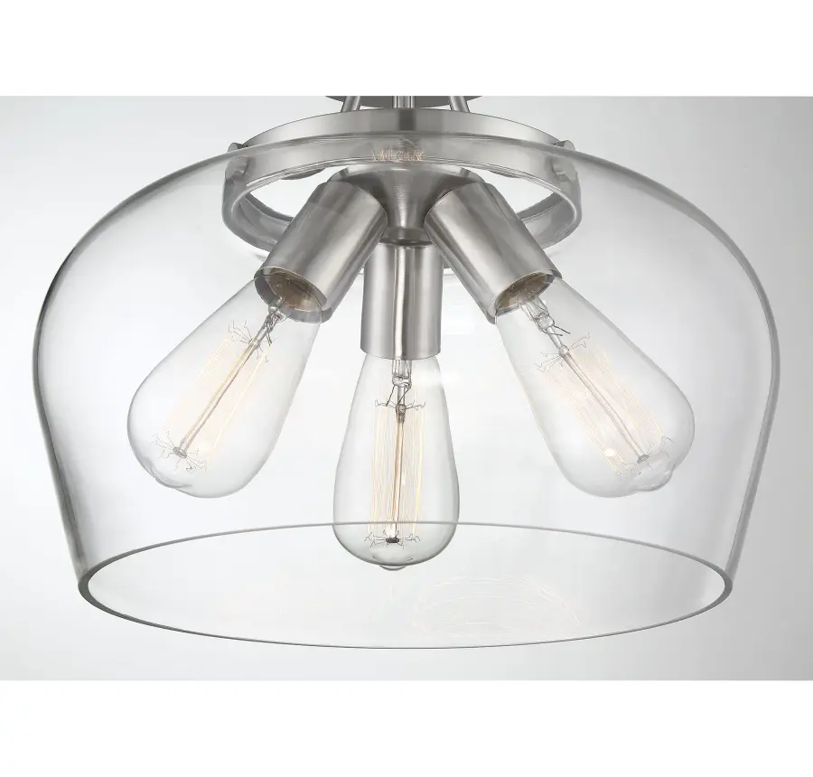 Octave 3-Light Ceiling Light in Satin Nickel - Image 6
