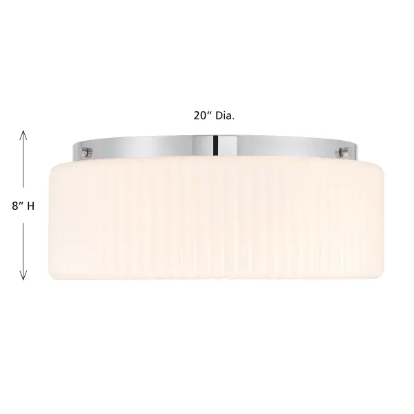 Edgemont 4-Light Flush Mount in Chrome - Image 6