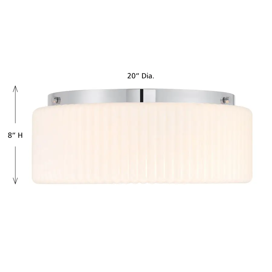 Edgemont 4-Light Flush Mount in Chrome - Image 6