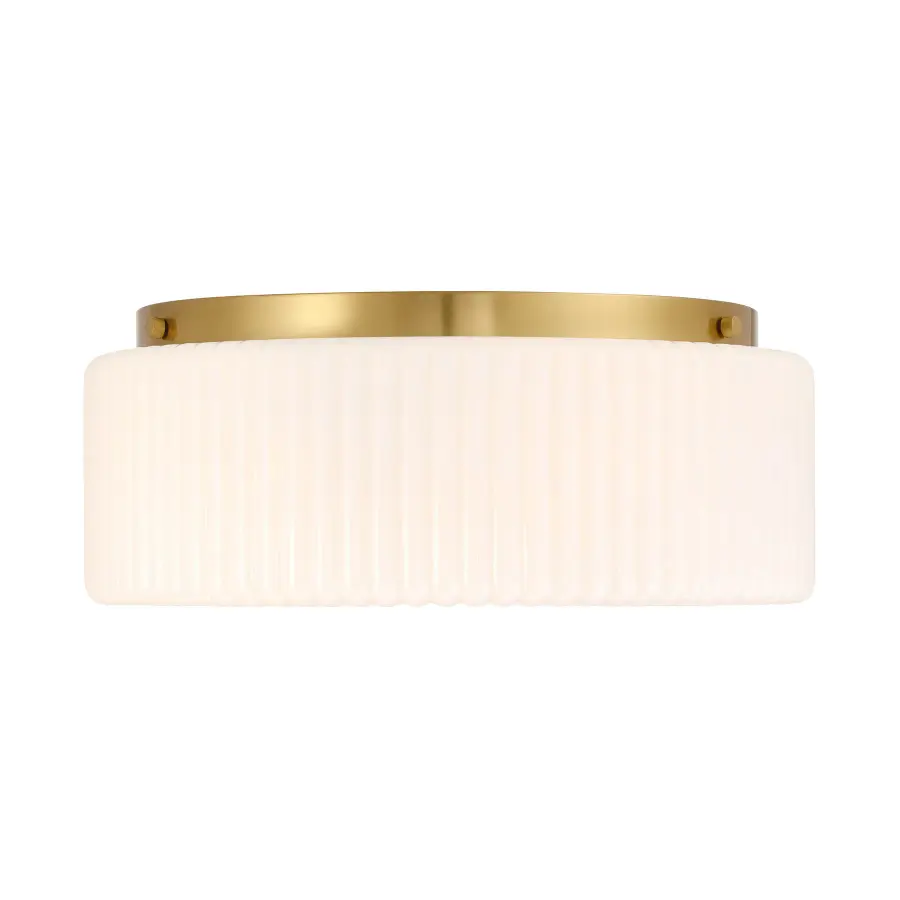Edgemont Four Light Flush Mount in Warm Brass - Image 1
