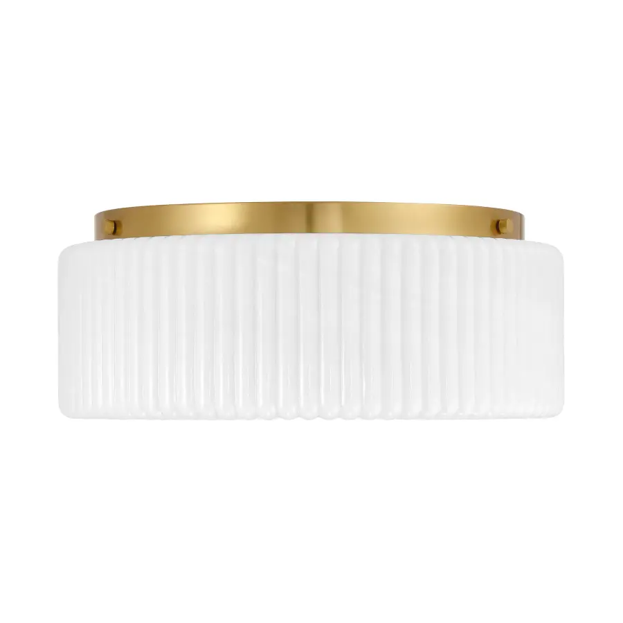 Edgemont Four Light Flush Mount in Warm Brass - Image 2
