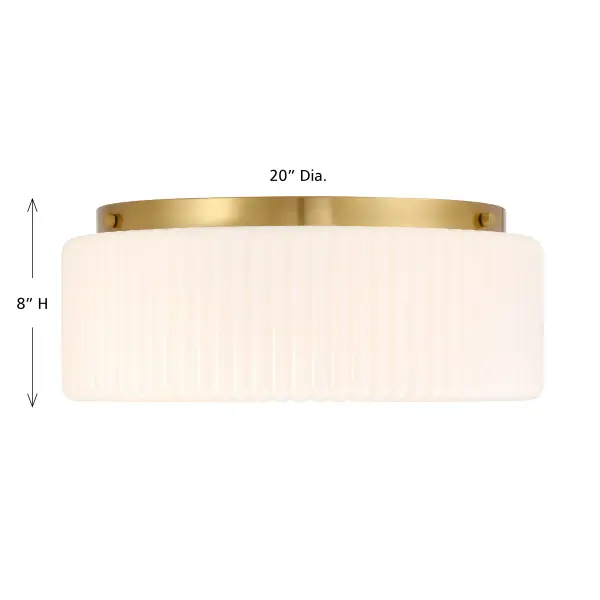 Edgemont Four Light Flush Mount in Warm Brass - Image 6