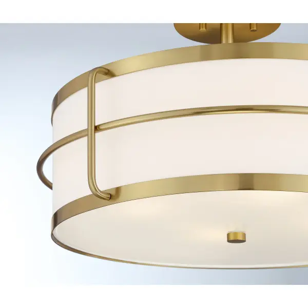 Chauncey Four Light Semi-Flush Mount in Warm Brass - Image 6