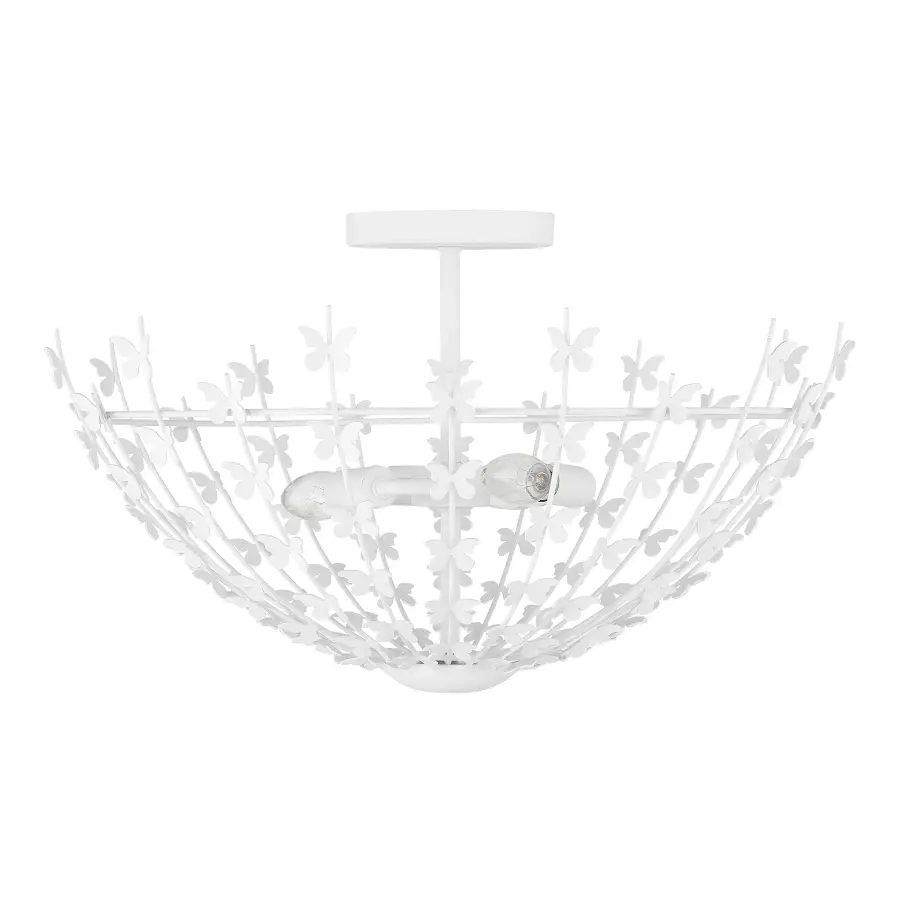 Birch 3-Light Ceiling Light in Bisque White - Image 2