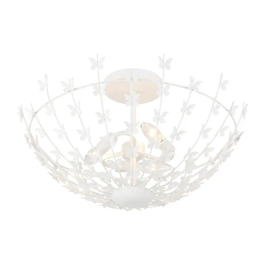 Birch 3-Light Ceiling Light in Bisque White - Image 4