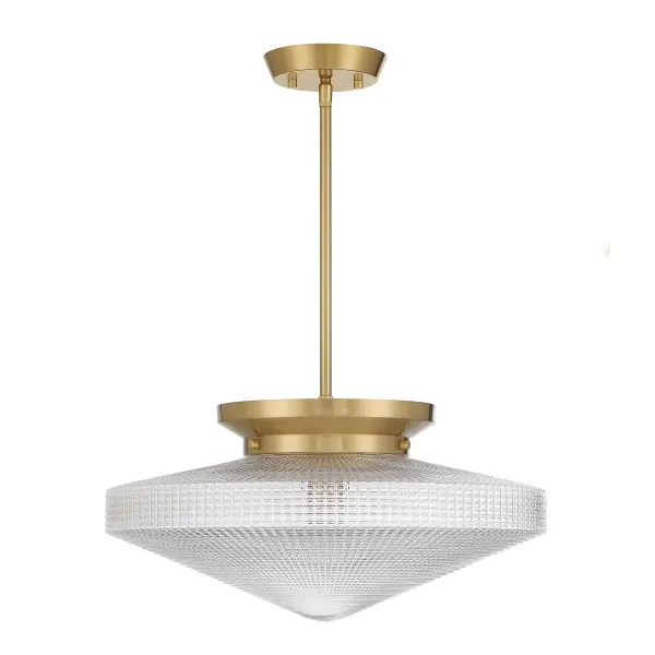 Norwich 1-Light Convertible in Warm Brass - alternate view