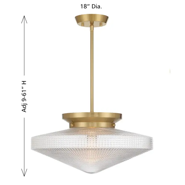 Norwich 1-Light Convertible in Warm Brass - Image 7