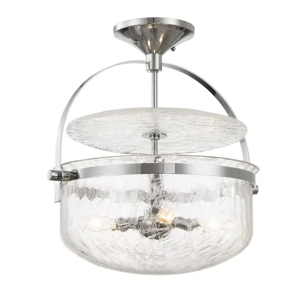 Denmar Four Light Convertible Semi-Flush/Pendant in Polished Chrome - Image 12