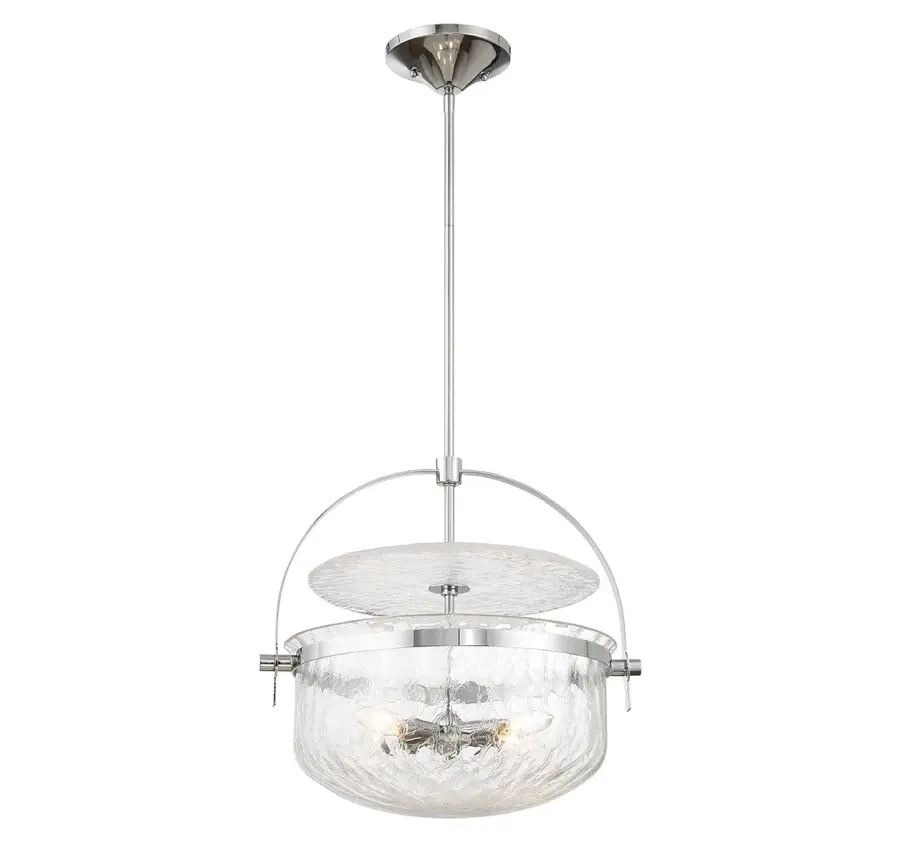 Denmar Four Light Convertible Semi-Flush/Pendant in Polished Chrome - Image 4