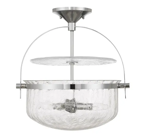 Denmar Four Light Convertible Semi-Flush/Pendant in Polished Chrome - Image 9