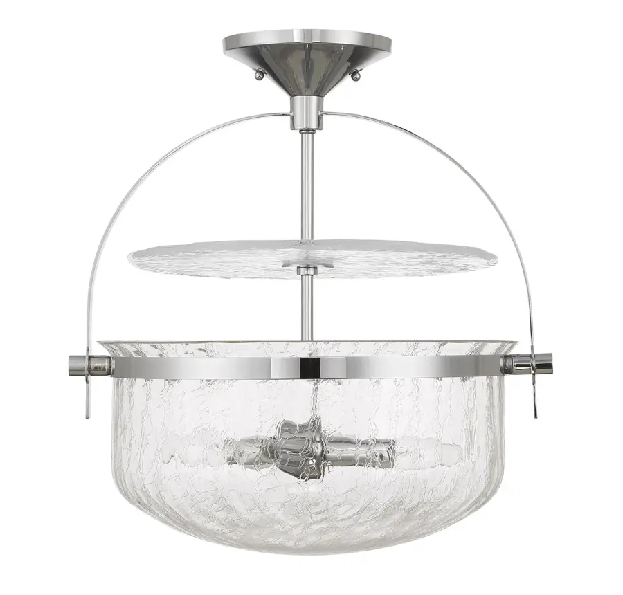 Denmar Four Light Convertible Semi-Flush/Pendant in Polished Chrome - Image 9