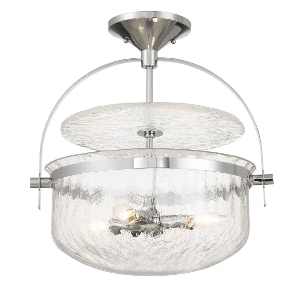 Denmar Four Light Convertible Semi-Flush/Pendant in Polished Chrome - Image 10