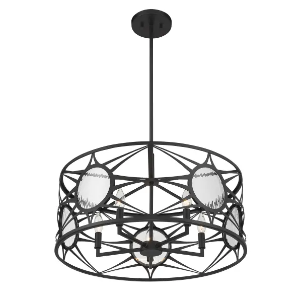 Balfour 5-Light Convertible Semi-Flush or Pendant in Matte Black - Image 4