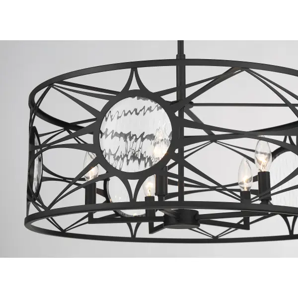 Balfour 5-Light Convertible Semi-Flush or Pendant in Matte Black - Image 7